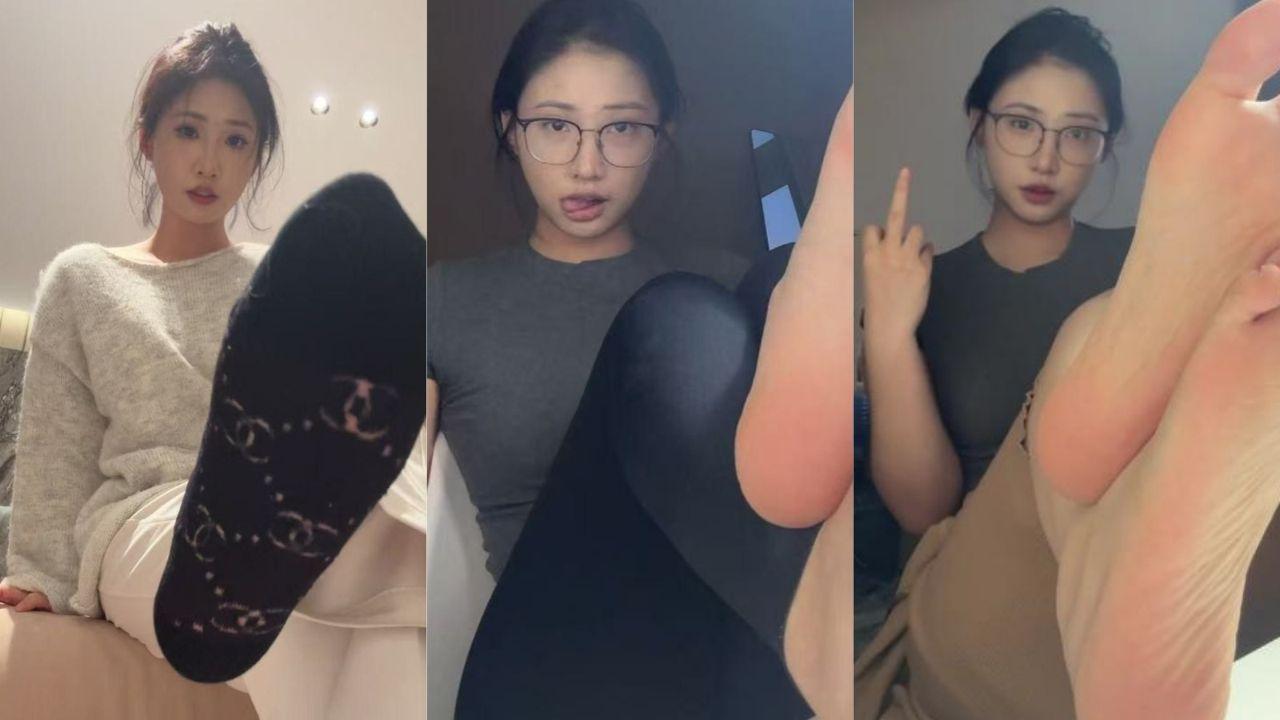 高颜值女大学生套路展示脚底视频流出 足控福利炸裂全网 嫩足白皙粉嫩挑逗硬到爆！