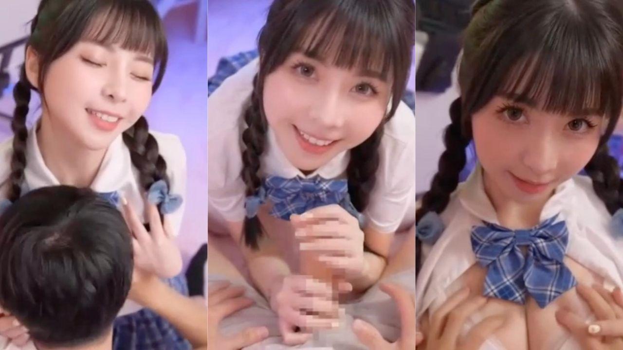 糖心Vlog新人 甜心车厘子 首发精彩视频 JK少女楚楚可人 高颜值嫩妹满足你所有的欲望 这简直就是心中的白月光！