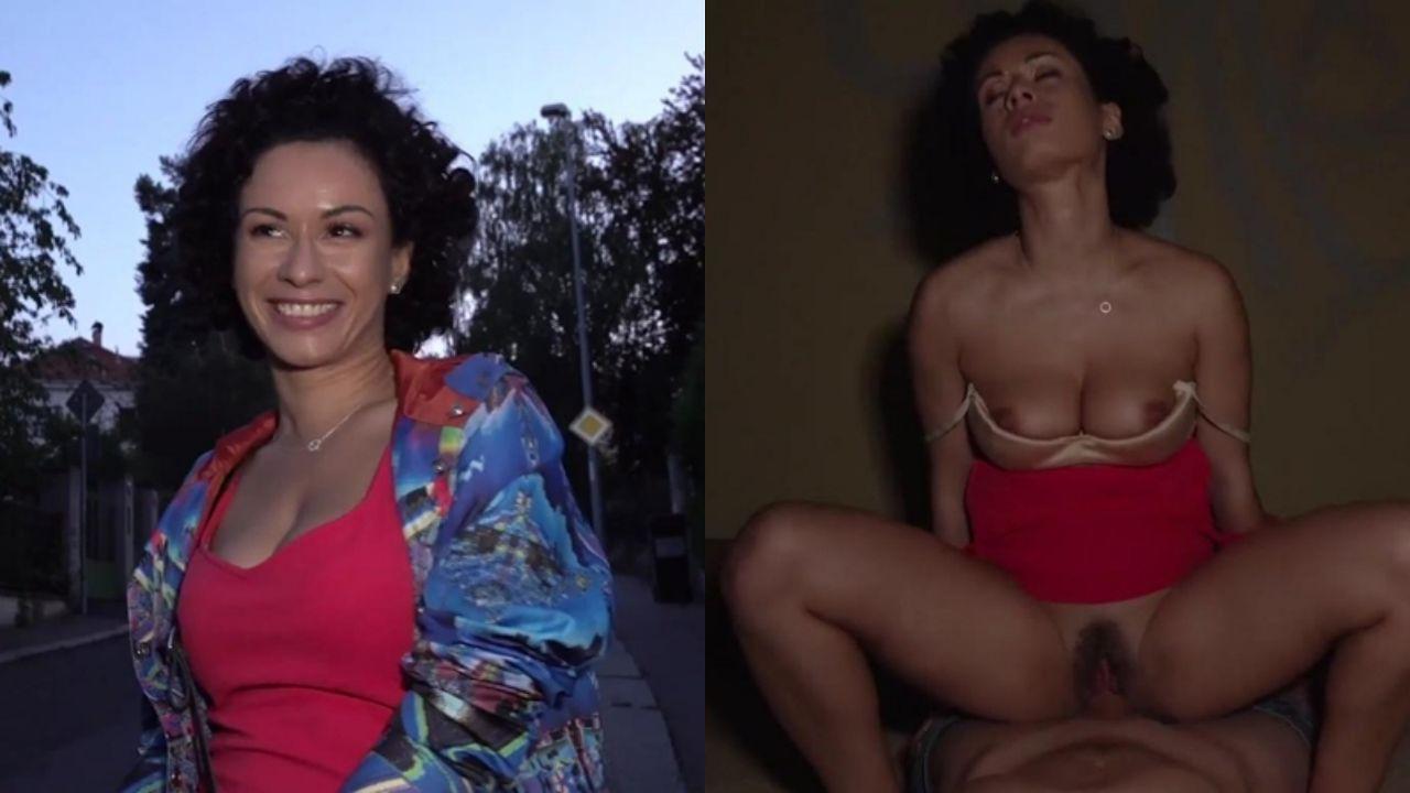 捷克街头搭讪系列 猎艳俄罗斯巨乳美女视频流出 粉色吊带迷人乳沟蜜桃臀展示 深喉口交无套后入